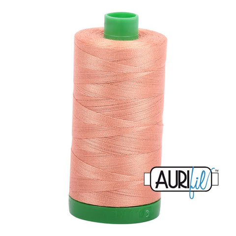 AURIFIL 2215 Peach Orange MAKO 40 Weight Wt 1000m 1094y Spool Quilt Cotton Quilting Thread