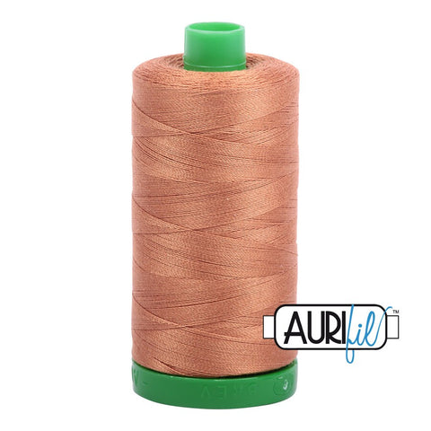 AURIFIL 2330 Light Chestnut Auburn Brown Rust MAKO 40 Weight Wt 1000m 1094y Quilt Cotton Quilting Thread