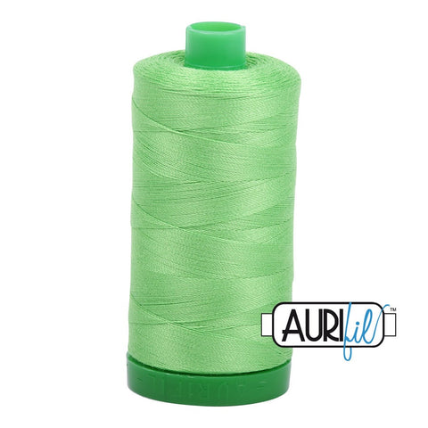 AURIFIL 6737 Shamrock Green MAKO 40 Weight Wt 1000m 1094y Spool Bright Leaf Green Quilt Cotton Quilting Thread