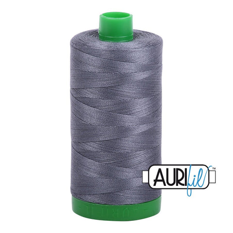 AURIFIL 6736 Jedi MAKO 40 Weight Wt 1000m 1094y Spool Dark Grey Gray Charcoal Slate Quilt Cotton Quilting Thread