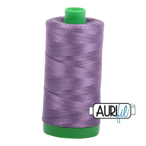 AURIFIL 6735 Plumtastic MAKO 40 Weight Wt 1000m 1094y Spool Soft Lavender Purple Quilt Cotton Quilting Thread