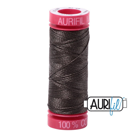 AURIFIL 5013 Asphalt Brown Black MAKO 12 Weight Wt 54 Yards Spool Quilt Cotton Quilting Thread