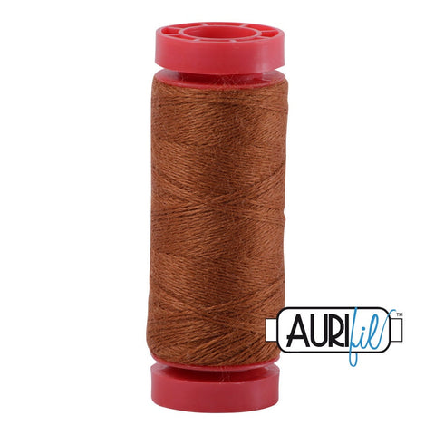 Aurifil LANA WOOL 8330 Dark Caramel Brown 12 Weight Wt 50 Meters 54 Yards Spool Quilt Wool Quilting Thread