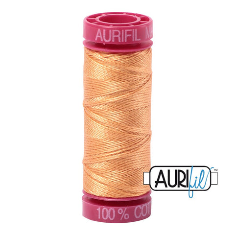 AURIFIL 2214 Golden Honey MAKO 12 Weight Wt 54 Yards Spool Quilt Cotton Quilting Thread