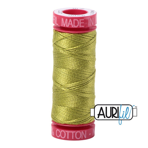 AURIFIL 1147 Light Leaf Green MAKO 12 Weight Wt 54 Yards Spool Quilt Cotton Quilting Thread