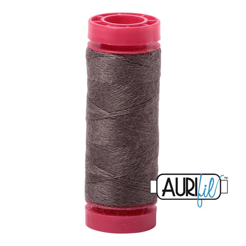 Aurifil LANA WOOL 8910 Stormy Day Grey Gray Brown 12 Weight Wt 50 Meters 54 Yards Spool Quilt Wool Quilting Thread