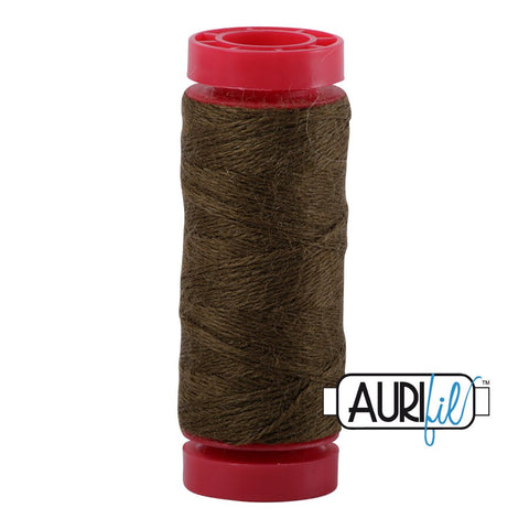 Aurifil LANA WOOL 8930 Golden Green 12 Weight Wt 50 Meters 54 Yards Spool Quilt Wool Quilting Thread