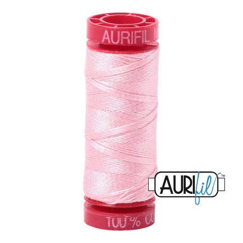 AURIFIL 2423 Baby Pink Rose MAKO 12 Weight Wt 50m 54 y Spool Quilt Cotton Quilting Thread