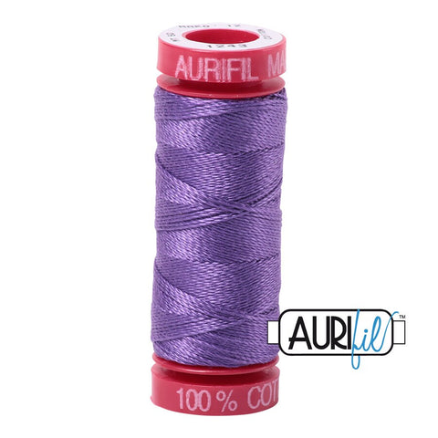 AURIFIL 1243 Dusty Lavender Grape Violet Purple MAKO 12 Weight Wt 54 Yards Spool Quilt Cotton Quilting Thread