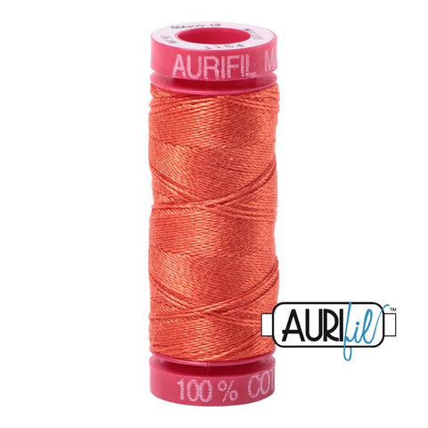 AURIFIL 1154 Dusty Orange MAKO 12 Weight Wt 54 Yards Spool Quilt Cotton Quilting Thread