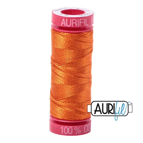 AURIFIL 2150 Pumpkin Orange MAKO 12 Weight Wt 54 Yards Spool Quilt Cotton Quilting Thread