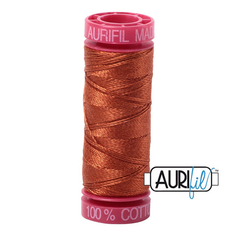 AURIFIL 2390 Cinnamon Toast Brown MAKO 12 Weight Wt 54 Yards Spool Quilt Cotton Quilting Thread