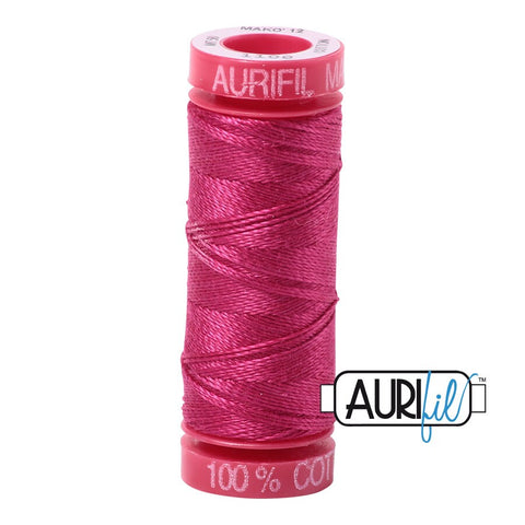 AURIFIL 1100 Red Plum MAKO 12 Weight Wt 50M 54 Yards Spool Quilt Cotton Quilting Thread