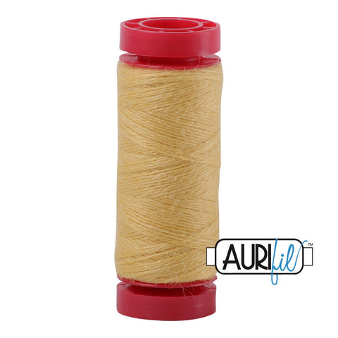 Aurifil LANA WOOL 8130 Butter Yellow 12 Weight Wt 50 Meters 54 Yards Spool Quilt Wool Quilting Thread