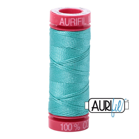 AURIFIL 1148 Light Jade Teal Blue MAKO 12 Weight Wt 50M 54 Yards Spool Quilt Cotton Quilting Thread