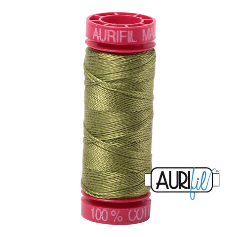 AURIFIL 5016 Olive Green MAKO 12 Weight Wt 54 Yards Spool Quilt Cotton Quilting Thread