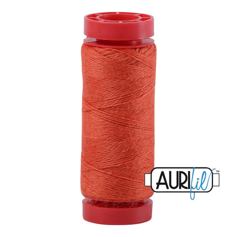 Aurifil LANA WOOL 8242 Poppy Orange 12 Weight Wt 50 Meters 54 Yards Spool Quilt Wool Quilting Thread