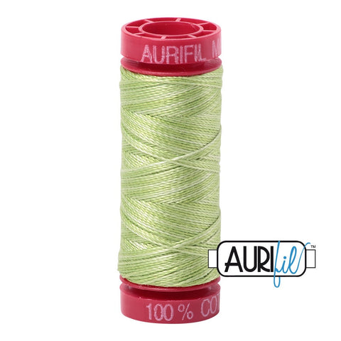 AURIFIL 3320 Light Spring Green Variegated Mako 12 Weight Wt 50 Meters 54 Yards Spool Quilt Cotton Quilting Thread