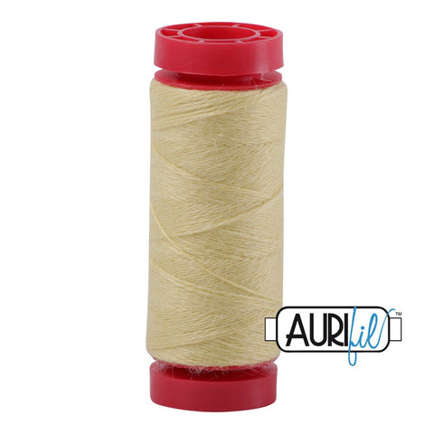 Aurifil LANA WOOL 8115 Light Lemon Yellow 12 Weight Wt 50 Meters 54 Yards Spool Quilt Wool Quilting Thread