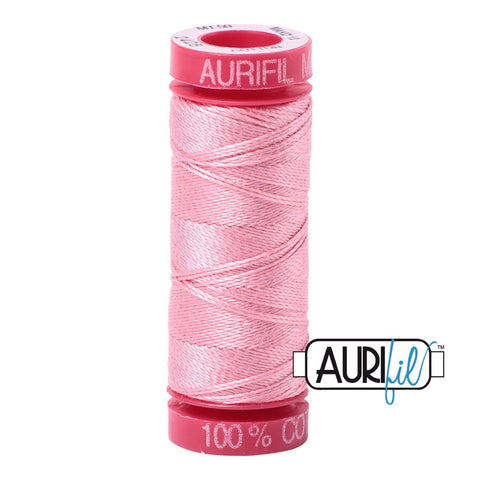 AURIFIL 2425 Bright Pink MAKO 12 Weight Wt 50m 54 y Spool Quilt Cotton Quilting Thread