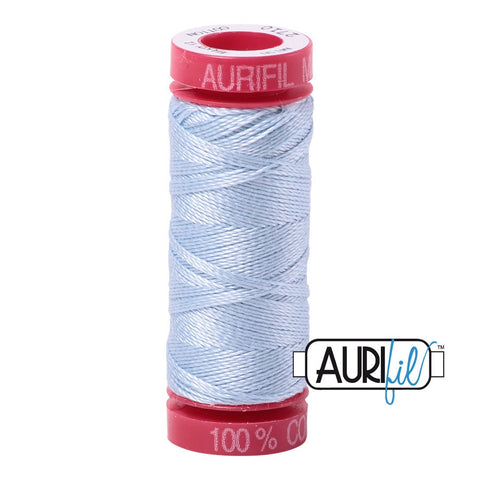 AURIFIL 2710 Light Robins Egg Blue MAKO 12 Weight Wt 50M 54 Yards Spool Quilt Cotton Quilting Thread