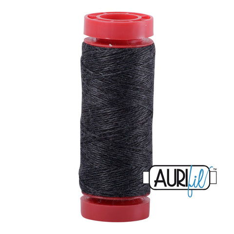 Aurifil LANA WOOL 8083 Dark Grey Melange 12 Weight Wt 50 Meters 54 Yards Spool Quilt Wool Quilting Thread