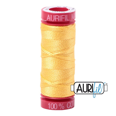 AURIFIL 1135 Pale Yellow MAKO 12 Weight Wt 54 Yards Spool Quilt Cotton Quilting Thread