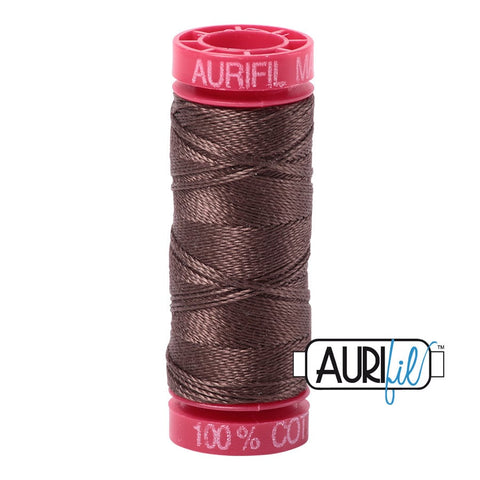 AURIFIL 1140 Bark Chocolate Brown MAKO 12 Weight Wt 54 Yards Spool Quilt Cotton Quilting Thread