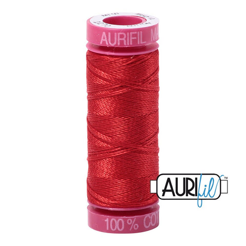 AURIFIL 2270 Paprika Deep Red MAKO 12 Weight Wt 54 Yards Spool Quilt Cotton Quilting Thread