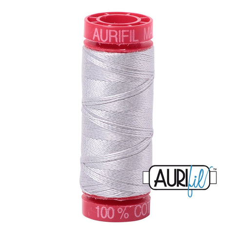 AURIFIL 2615 Aluminum Grey Gray MAKO 12 Weight Wt 54 Yards Spool Quilt Cotton Quilting Thread