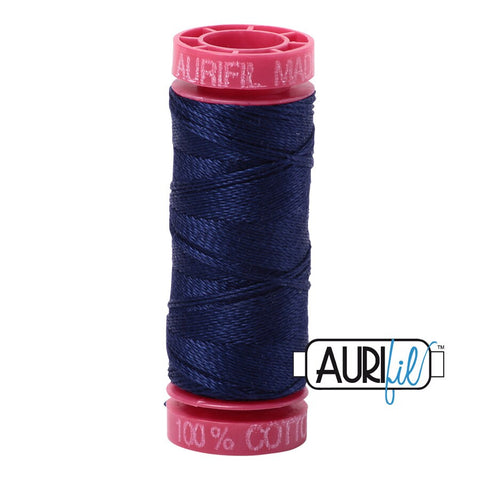 AURIFIL 2745 Midnight Blue MAKO 12 Weight Wt 54 Yards Spool Quilt Cotton Quilting Thread