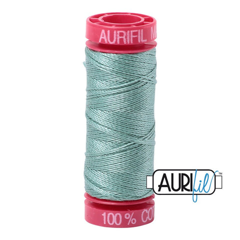 AURIFIL 2845 Light Juniper Green MAKO 12 Weight Wt 54 Yards Spool Quilt Cotton Quilting Thread