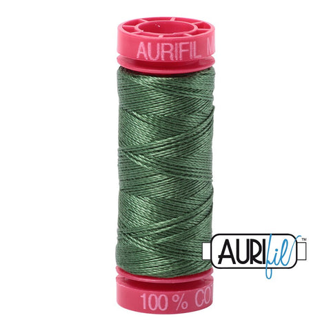 AURIFIL 2890 Very Dark Grass Green MAKO 12 Weight Wt 54 Yards Spool Quilt Cotton Quilting Thread