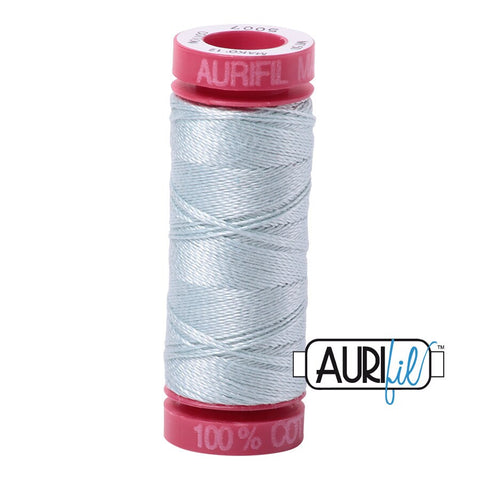 AURIFIL 5007 Grey Blue MAKO 12 Weight Wt 54 Yards Spool Quilt Cotton Quilting Thread