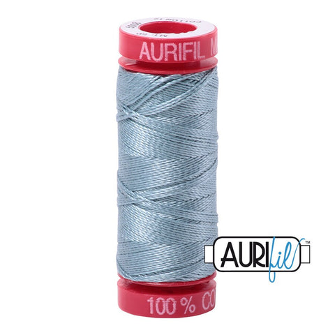 AURIFIL 5008 Sugar Paper Blue MAKO 12 Weight Wt 54 Yards Spool Quilt Cotton Quilting Thread