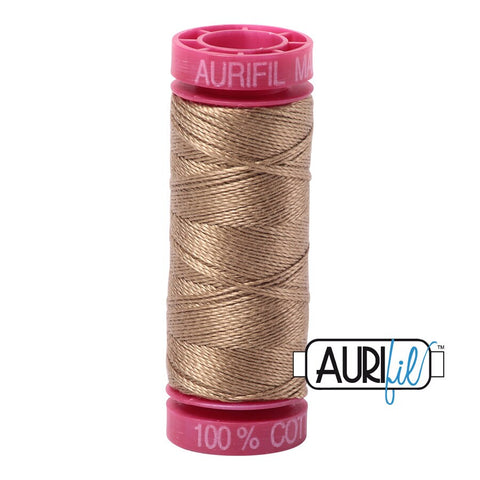 AURIFIL 6010 Toast Brown MAKO 12 Weight Wt 54 Yards Spool Quilt Cotton Quilting Thread