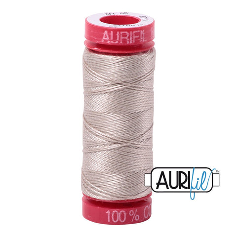 AURIFIL 6711 Pewter Beige Grey Gray MAKO 12 Weight Wt 54 Yards Spool Quilt Cotton Quilting Thread