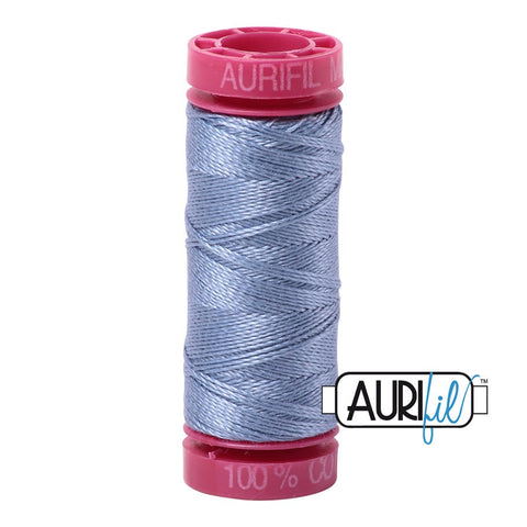 AURIFIL 6720 Slate Blue MAKO 12 Weight Wt 54 Yards Spool Quilt Cotton Quilting Thread