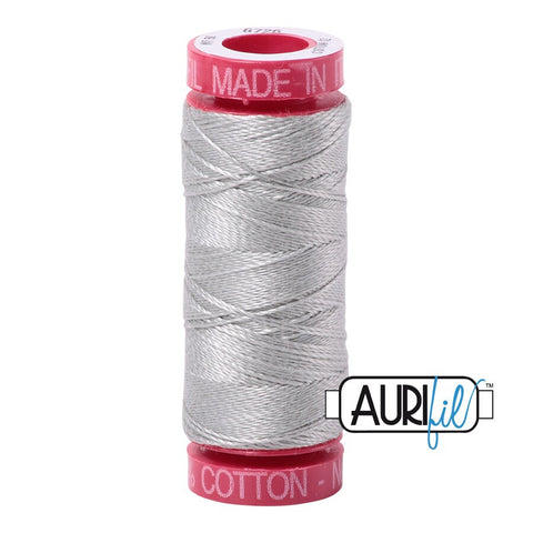 AURIFIL 6726 Airstream Gray Grey MAKO 12 Weight Wt 54 Yards Spool Quilt Cotton Quilting Thread