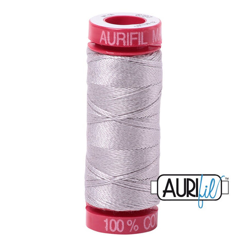 AURIFIL 6727 Xanadu Gray Grey MAKO 12 Weight Wt 54 Yards Spool Quilt Cotton Quilting Thread