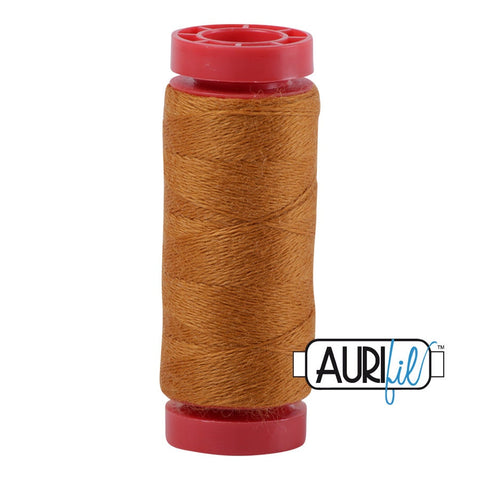 Aurifil LANA WOOL 8142 Goldenrod Gold 12 Weight Wt 50 Meters 54 Yards Spool Quilt Wool Quilting Thread