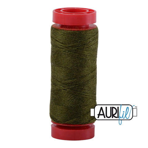 Aurifil LANA WOOL 8950 Light Olive Green 12 Weight Wt 50 Meters 54 Yards Spool Quilt Wool Quilting Thread