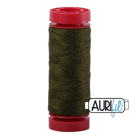 Aurifil LANA WOOL 8951 Moss Green 12 Weight Wt 50 Meters 54 Yards Spool Quilt Wool Quilting Thread