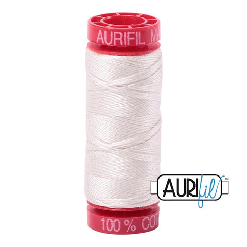 AURIFIL 2311 Light Muslin Off White Cream Neutral MAKO 12 Weight Wt 54 Yards Spool Quilt Cotton Quilting Thread