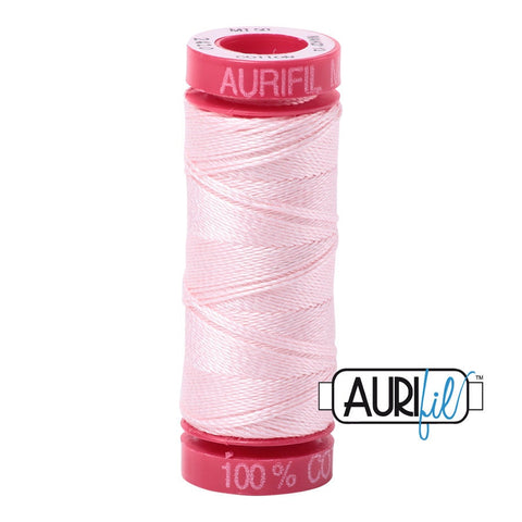 AURIFIL 2410 Pale Pink Baby Pink MAKO 12 Weight Wt 54 Yards Spool Quilt Cotton Quilting Thread