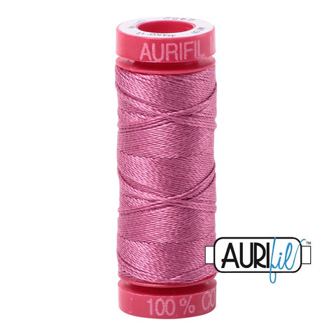 AURIFIL 2452 Dusty Rose Pink MAKO 12 Weight Wt 54 Yards Spool Quilt Cotton Quilting Thread