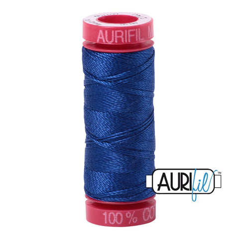 AURIFIL 2740 Dark Cobalt Blue MAKO 12 Weight Wt 54 Yards Spool Quilt Cotton Quilting Thread