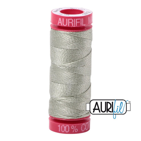 AURIFIL 2902 Light Laurel Green MAKO 12 Weight Wt 54 Yards Spool Quilt Cotton Quilting Thread