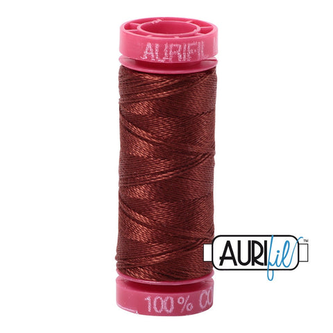 AURIFIL 4012 Copper Brown MAKO 12 Weight Wt 54 Yards Spool Quilt Cotton Quilting Thread