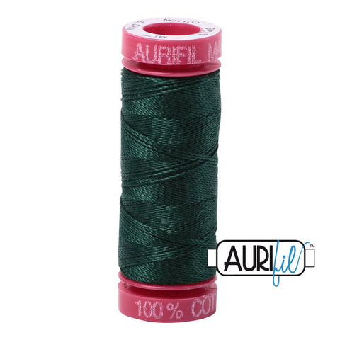 AURIFIL 4026 Forest Green MAKO 12 Weight Wt 54 Yards Spool Quilt Cotton Quilting Thread